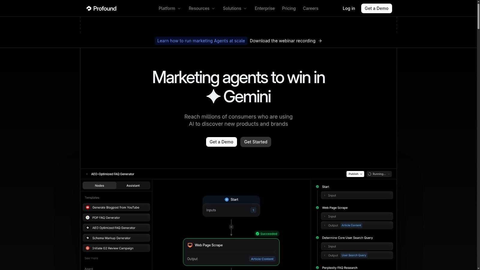 Produkt-Screenshot von Profound
